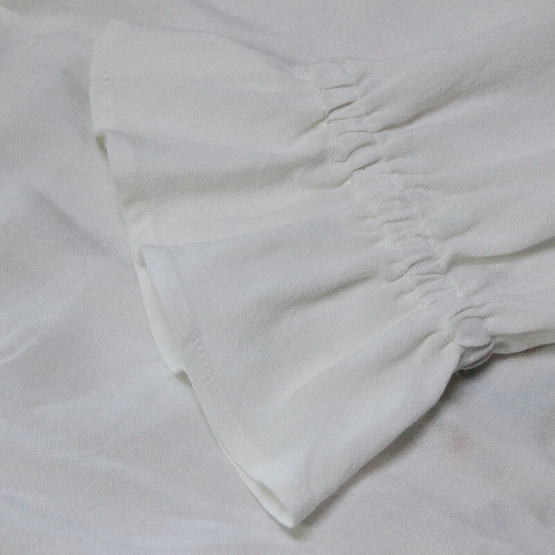 Модные женские блузки 2018 Yuzi.may Boho, новые хлопковые Блузы с круглым вырезом и Расклешенным рукавом, белая женская рубашка с цветочной вышивкой B9260