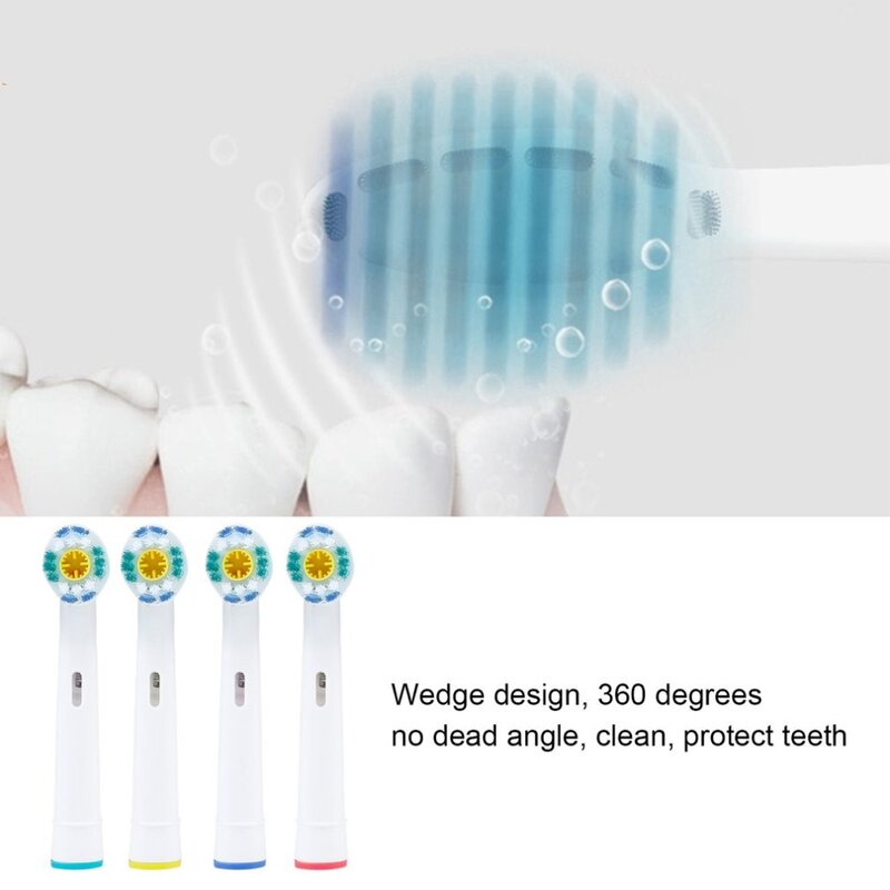 4 piezas de reemplazo de cabezas de cepillo para Oral B cepillo de dientes eléctrico antes de poder/Pro salud/Triumph/3D Excel /vitalidad precisión limpieza