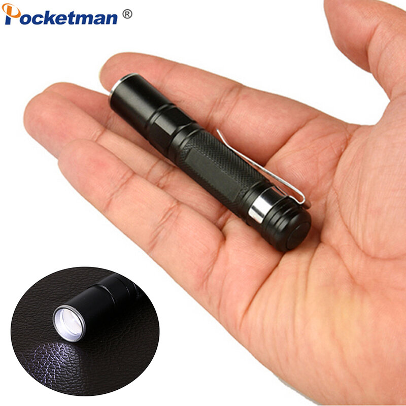 Портативная мини-ручка, 2000 лм, светодиодная вспышка, водонепроницаемая ручка, карманный фонарик, мощный светодиодный фонарь, батарея AAA, для кемпинга, охоты