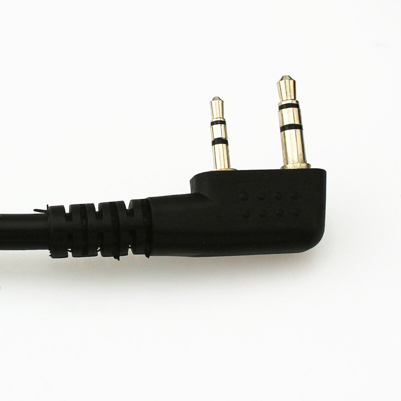 Walkie Talkie K typ 2 Pin głośnik mikrofon zestaw słuchawkowy z mikrofonem słuchawki męski na żeński przedłużacz kabla zasilającego do obsługi Kenwood BaoFeng UV-5R