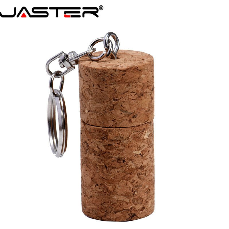 JASTER (Tự Do Tùy Chỉnh Logo) tự Nhiên Nút Chai USB 2.0 Lưu Trữ Bên Ngoài Ổ Đĩa Flash 4GB 8GB 16GB 32GB 64GB Gỗ Usb miễn Phí Vận Chuyển