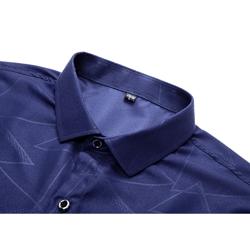 Koszula Dudalina męskie geometryczne Casual markowe ciuchy koszula męska 2020 z długim rękawem formalna biznesowa koszula męska Slim Fit designerska sukienka