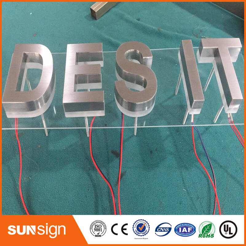 Открытый водонепроницаемый пользовательский дизайн металла с подсветкой Led канал буквы