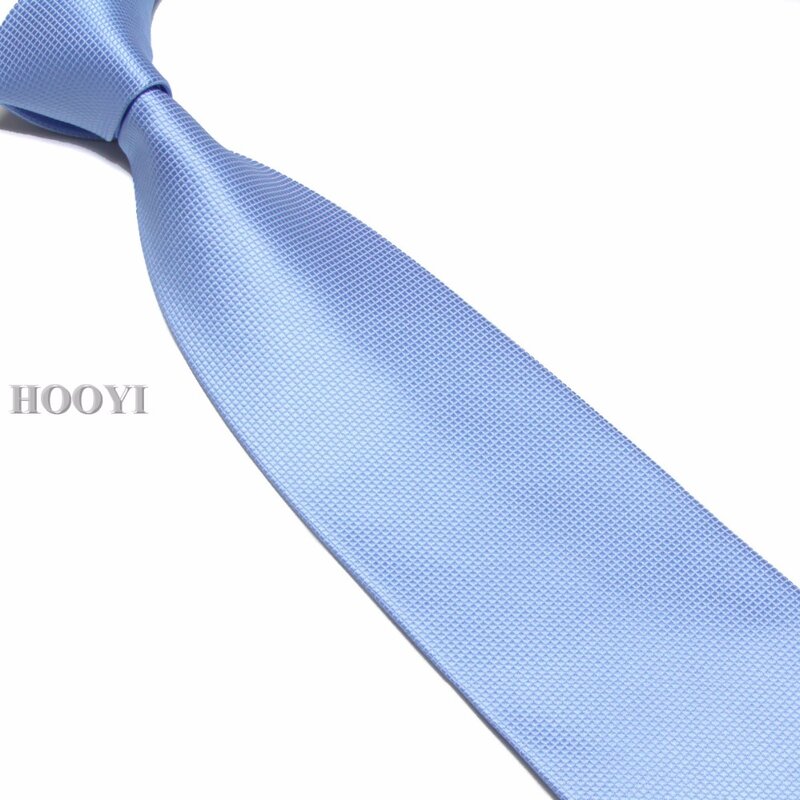 HOOYI 2019 męskie krawaty krawat jednolity krawat w kratkę wysokiej jakości 15 kolorów
