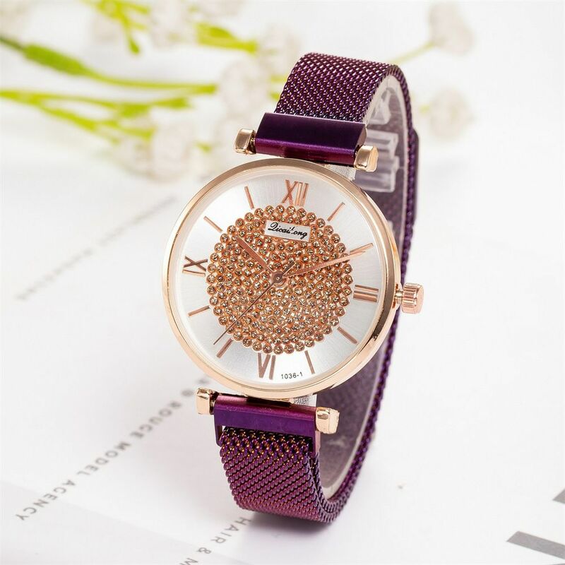 Luksusowe kobiety zegarki damskie magnetyczne gwiaździste niebo diament moda zegar kwarcowy kobiet zegarki na rękę relogio feminino zegarek damski