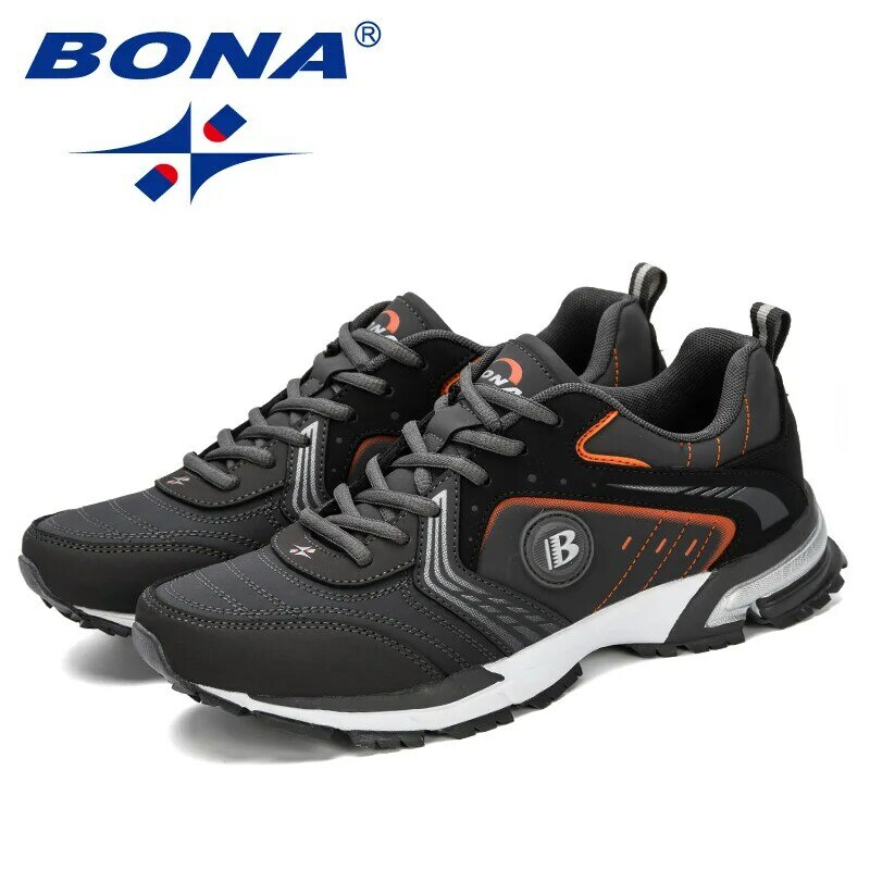 BONA-zapatillas de correr ligeras y transpirables para hombre, zapatos deportivos con cordones, cómodos, para caminar y trotar