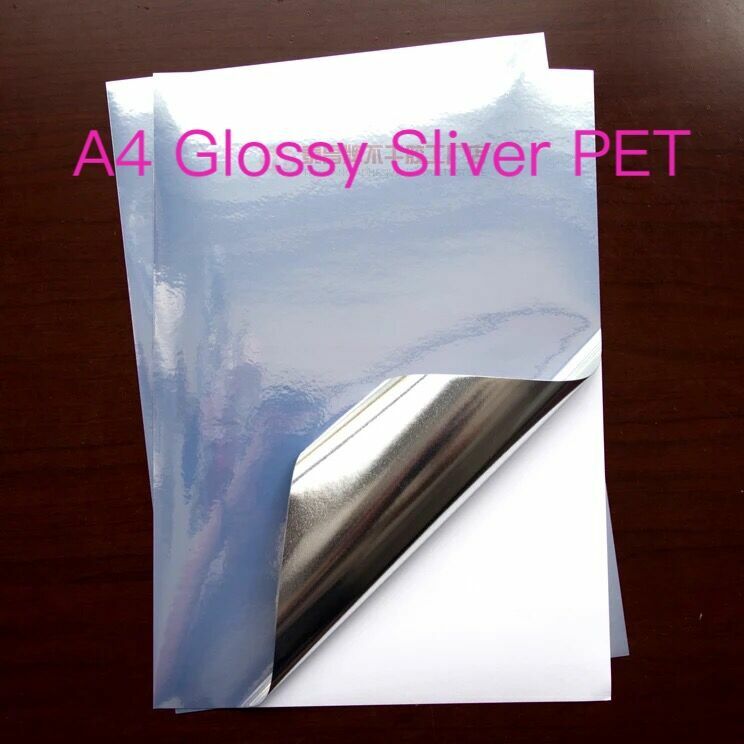 Feuilles d'étiquettes imperméables en PVC pour imprimante à jet d'encre, 50 feuilles par paquet, adhésif permanent pour affichage extérieur