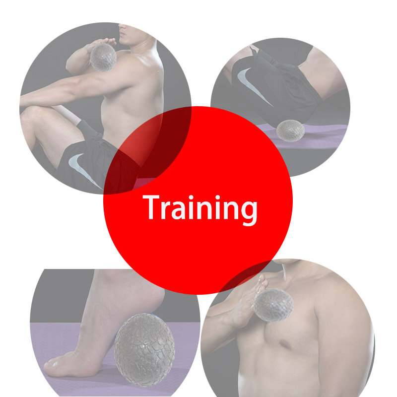 EPP 8CM alta densidade bola massagem leve preto hóquei bola de treinamento de fitness yoga exercício de treinamento de relaxamento muscular do corpo
