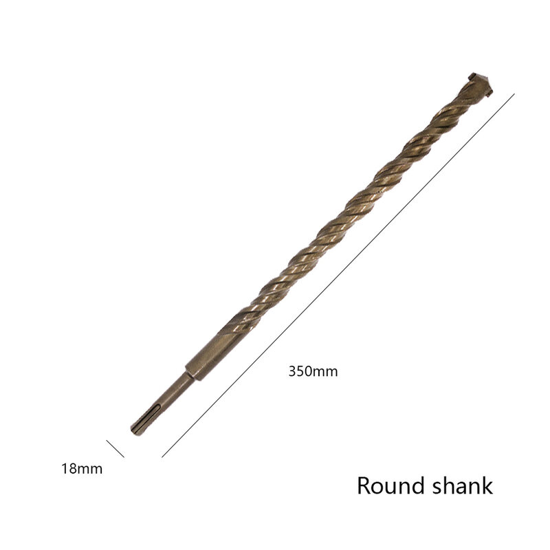 350mm bits Round Shank Hammer Twist Drill Bit For Metal 40CR chrome-vanadium Steel Drill Woodworking Tools 12/14/16/18/20/22mm