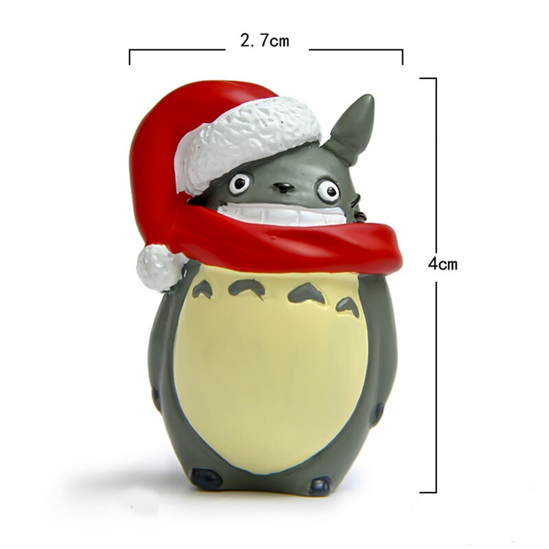 Boules de charbon Anime avec écharpe Totoro modèle de fête de noël mon voisin Totoro Figurine Totoro Briquettes figure avec chapeau de noël