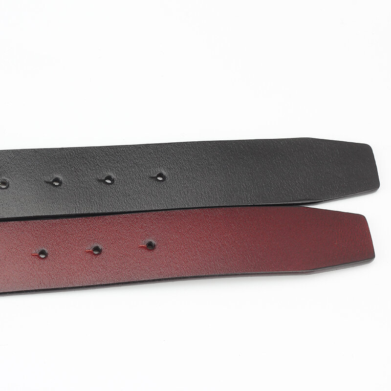 Cinturón Vintage de cuero genuino sin hebilla, ancho de 3,7 cm