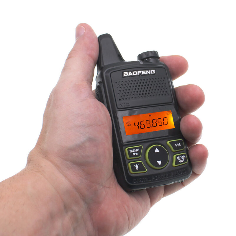 BAOFENG-Mini Handheld Rádio Em Dois Sentidos, Transceptor De Tamanho Portátil, BF-T1, UHF, 400-470MHz, 100% Original, BFT1, 2Pcs