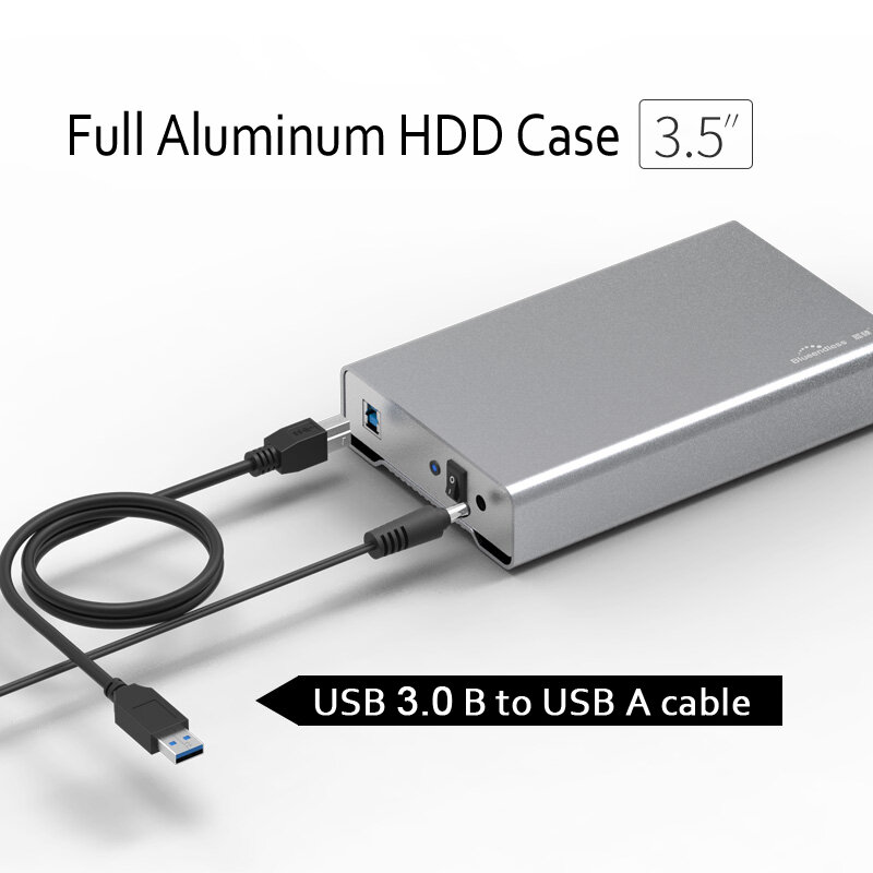 Full aluminum Alloy 2.5 and 3.5 inch Hdd Enclosure Type C 3.0 / USB A sata usb 3.0 Hard Disk Caddy for 7.9mm 9.5mm thickness ssd