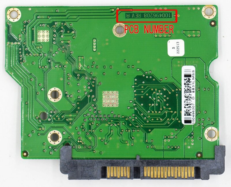 Seagate Desktop Hard Drive Circuit Board Nummer: 100496208 Rev A , 100499061 , 100496207, 100499057 / ST3320613AS