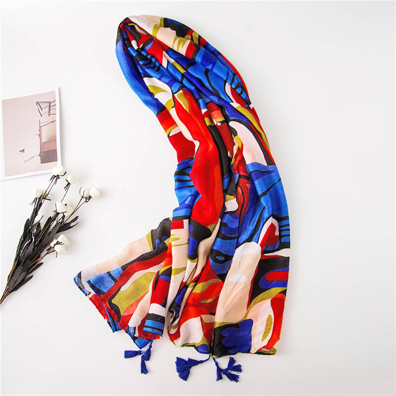 Bufanda de Color brillante para mujer caliente a la moda abrigo grande de invierno bufandas de borlas populares nuevo [1974]