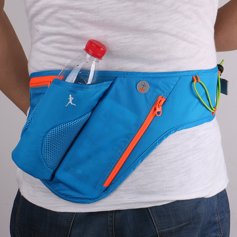 Borsa da corsa sport donna marsupio uomo marsupio borsa tasca per cellulare palestra ciclismo escursionismo passeggiata con borse per bottiglie d'acqua