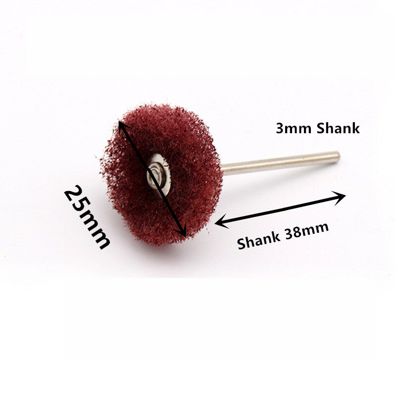 4 stücke 3mm schaft scheuer pad montiert grat punkt Für Dremel Rotary werkzeuge Schleifen Stein Rad Kopf dremel zubehör