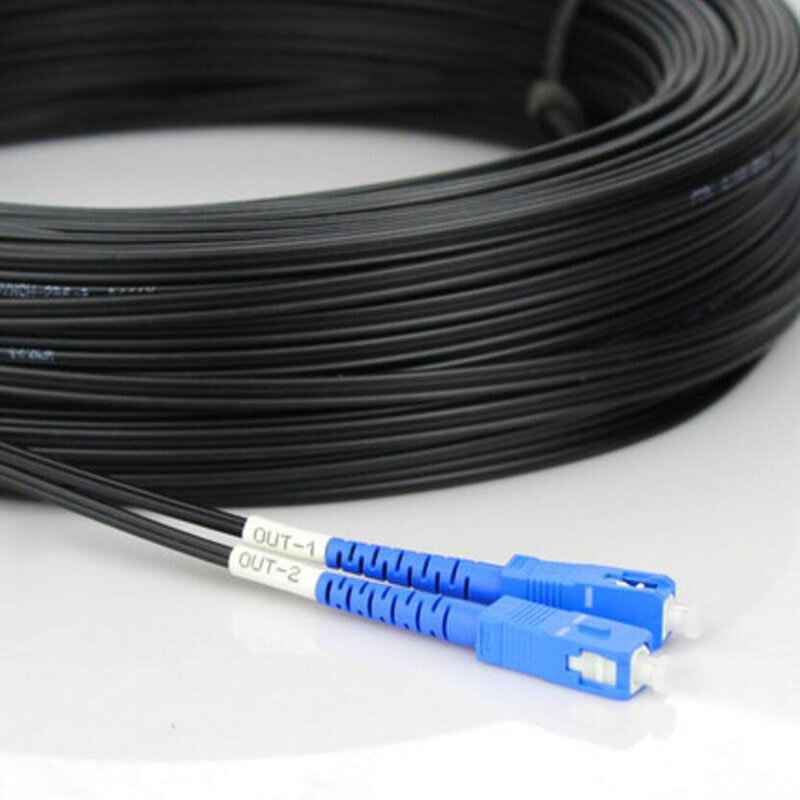 200M SC UPC kabel Fiber optik 2core kabel Patch Drop optikal SM kabel serat dupleks G657A kabel serat bidang