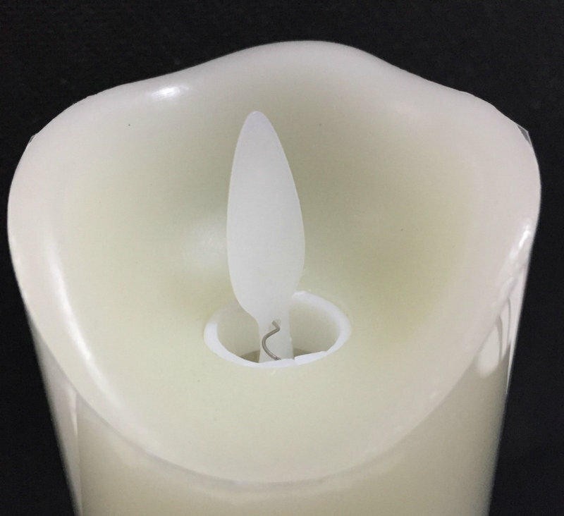 Перезаряжаемая светодиодная Мерцающая парафиновая свеча powerd с волнистыми краями, движущийся фитиль для свадьбы, рождевечерние, домашний декор, 5,3 см (D), янтарный