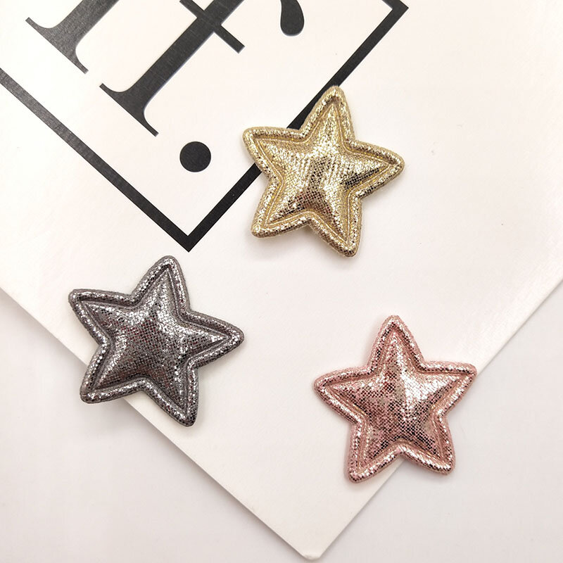 100pcs 2.5cm Mengkilap Paillette Bintang Empuk Patch Appliques Untuk Pakaian Perlengkapan Jahit DIY Rambut Busur Dekorasi