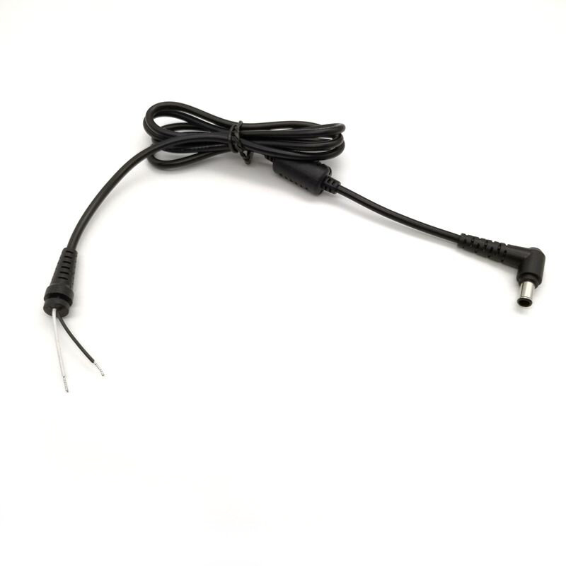 2 sztuk 6.0x4.4mm/6.0*4.4mm DC Tip wtyczka zasilania kabel zasilający Adapter kątowy Jack przewód dla Sony Fujitsu ładowarka do laptopa Adapter AC