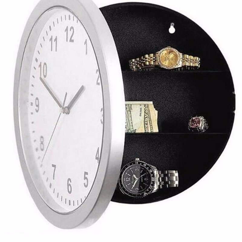 Zegar ścienny sejf kreatywny ukryty tajny schowek na gotówkę pieniądze biżuteria przechowywanie Stash Stuff pojemnik zegar sejfy bezpieczeństwa