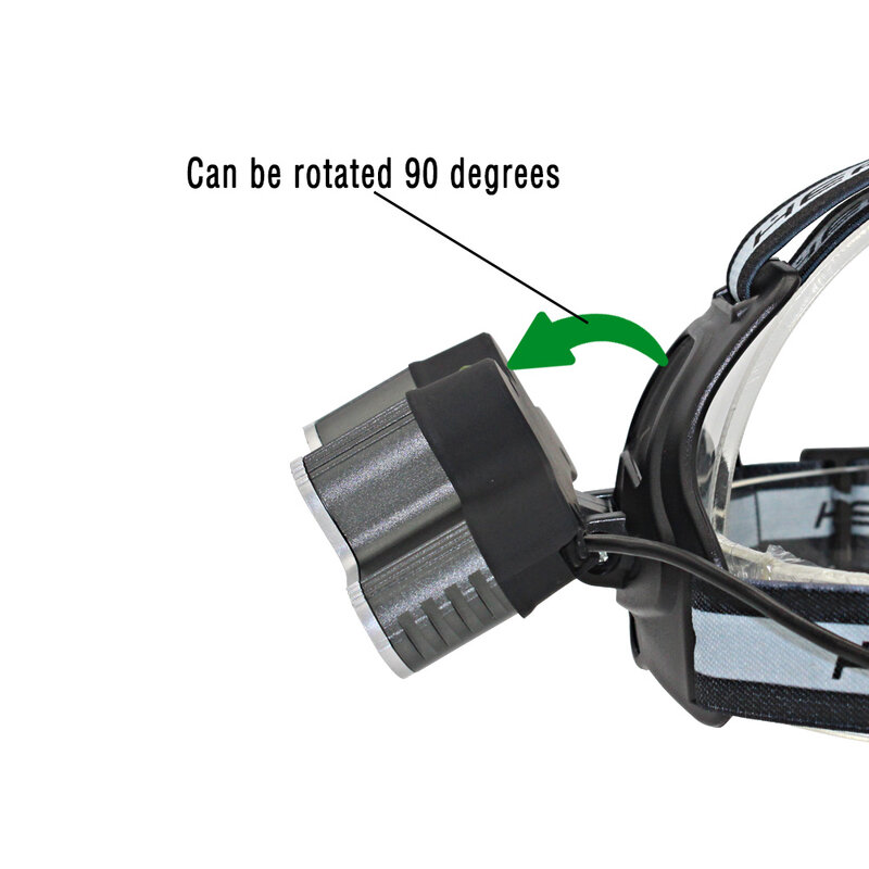 USB Rechargeable Headlamp 7 LED Taktis Headlight T6/Q5 Kepala Lampu Memancing Berkemah Cahaya Senter + USB Pengisian Cale