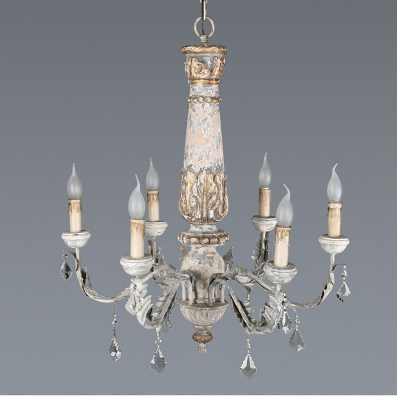 Винтажная люстра, подвесной светильник с кристаллами, в стиле ретро, для гостиной, кухни, спальни