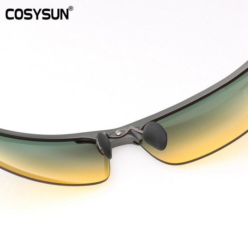 COSYSUN-gafas de sol polarizadas con visión diurna y nocturna para hombre, lentes de conducción antideslumbrantes, de aleación de aluminio y magnesio, 817