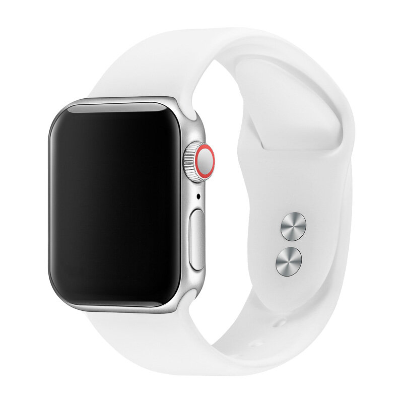 Pasek dla pasek do Apple Watch 38mm 40mm 42mm 44mm trzy klamry z gumy silikonowej pasek iwatch dla Apple obserwować serii 4,3, 2,1 81024