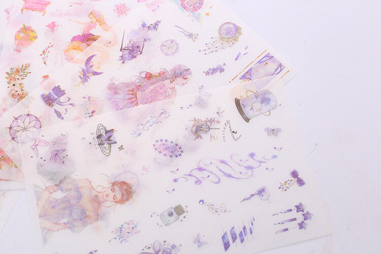 6 Pcs Gadis Impian Kertas Stiker DIY Dekorasi Buku Diary Planner Stiker untuk Album Scrapbooking Dekorasi Papeleria Dijual