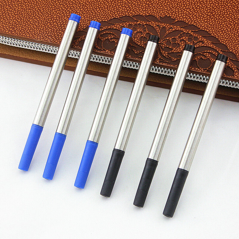 10pcs Mini Crocodile 9cm Screw Type Refills for Rollerball Pen 0.5mm Black Blue Choose