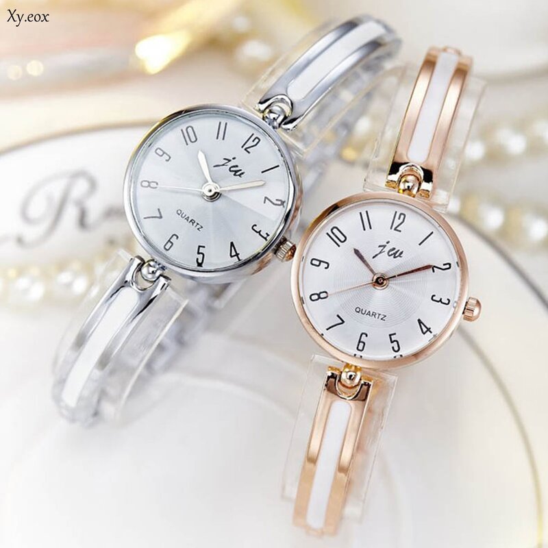 Kobiety Lady Casual Fashion bransoleta ze stali nierdzewnej analogowy zegarek kwarcowy