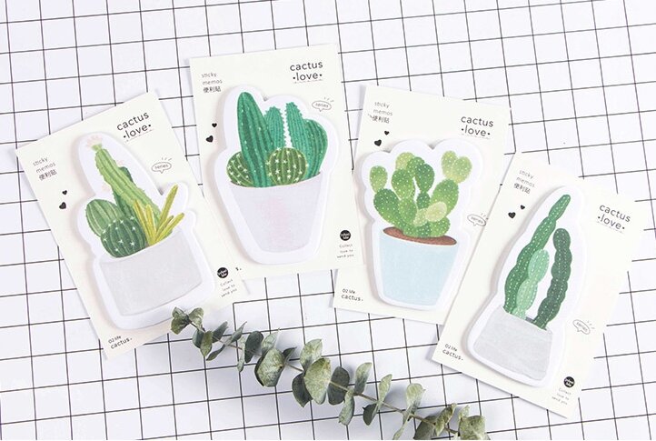 Cactus love sticky note memo pad(1pack)