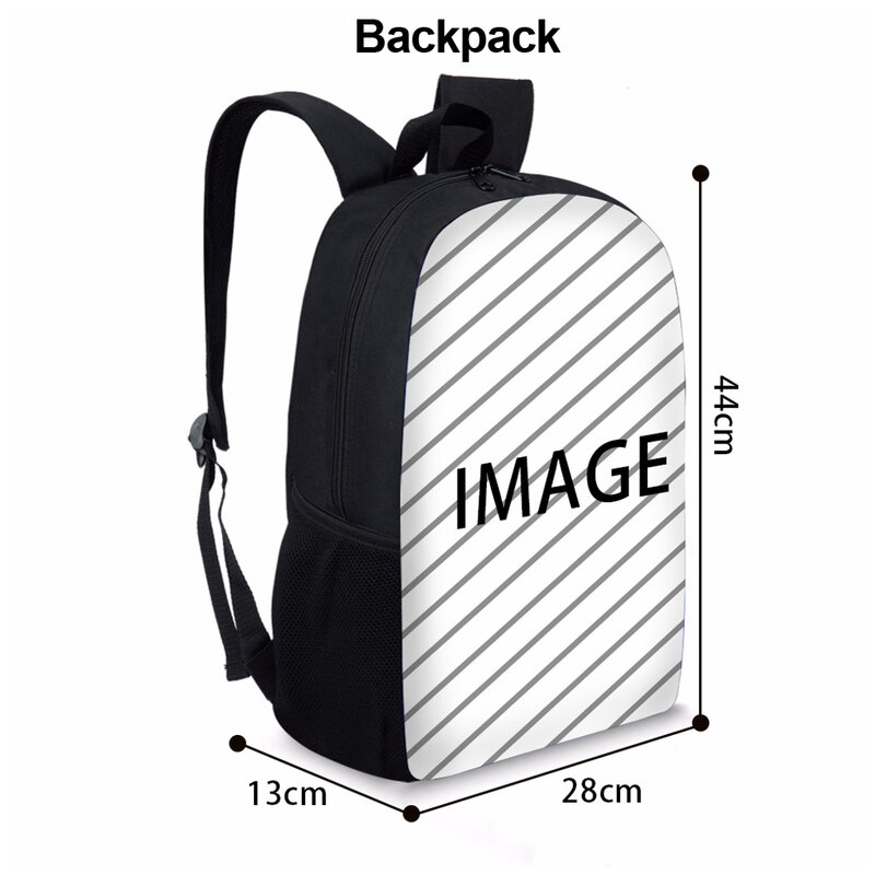Jackherelook moda escola saco 3 pçs/set para alta estudante sacos de livro casual grande capacidade mochila meninos saco do portátil crossbody