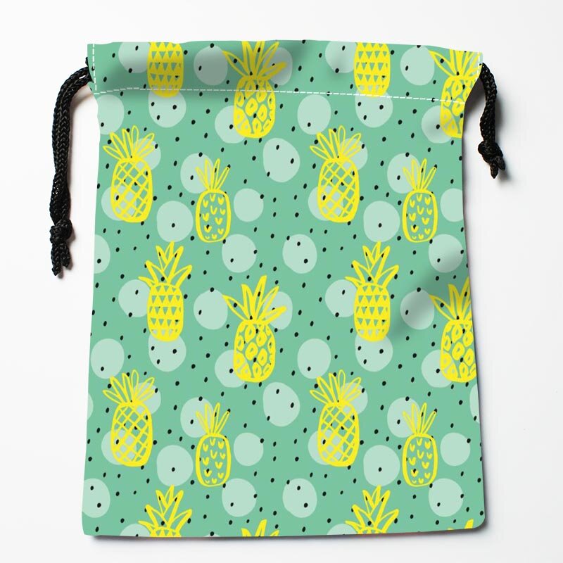 New Arrive Pineapple pattern Drawstring Bags Custom Storage Bags Printed gift bags More Size 18*22cm DIY your picture