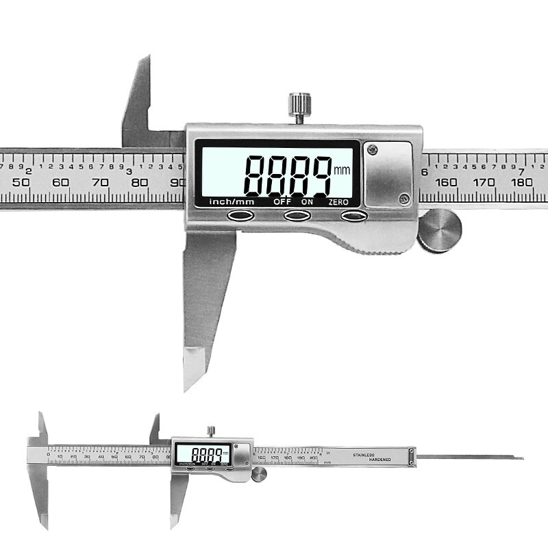 8inch Large LCD Screen Smooth-gliding Durable Stainless Steel Digital Caliper 0-200mm Electronic Digital caliper