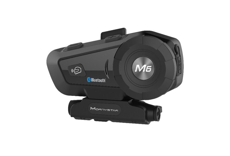 Mornystar M6 Plus 800미터 블루투스 인터콤 오토바이 헬멧 헤드셋 2명 라이드 BT무선 인터콤 모토 스테레오 MP3 GPS FM라디오