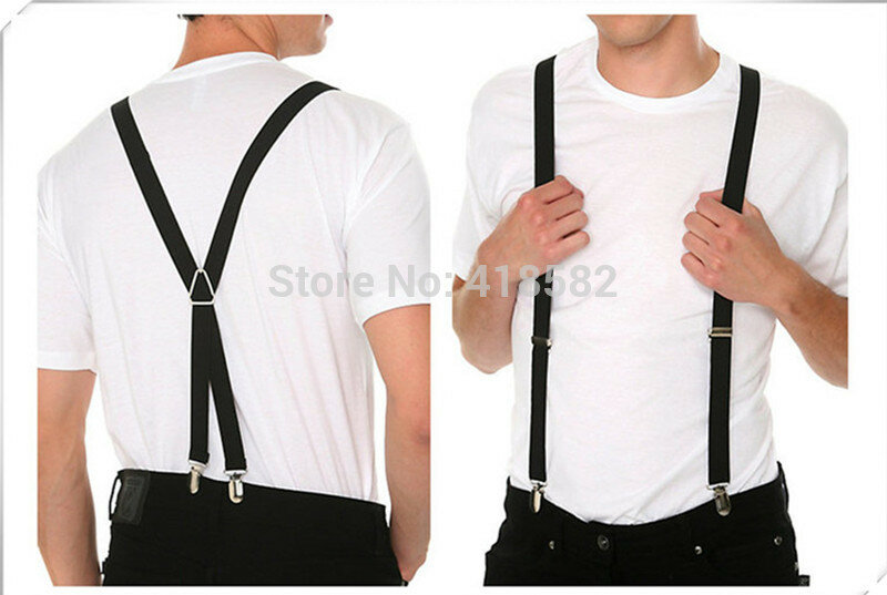 BD002-L ขนาด Fashional Men's suspenders 2.5*100 ซม.Elastic X-Back suspenders10 PCS/LOT จัดส่งฟรี
