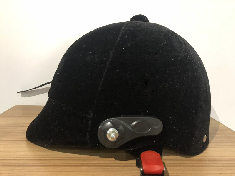 Wildleder Professionelle Unisex Reit Reiten Helm Hälfte Abdeckung Sicherheit Sport Kappe Pferd Ausrüstung 50-60cm Kopf Schutz protec