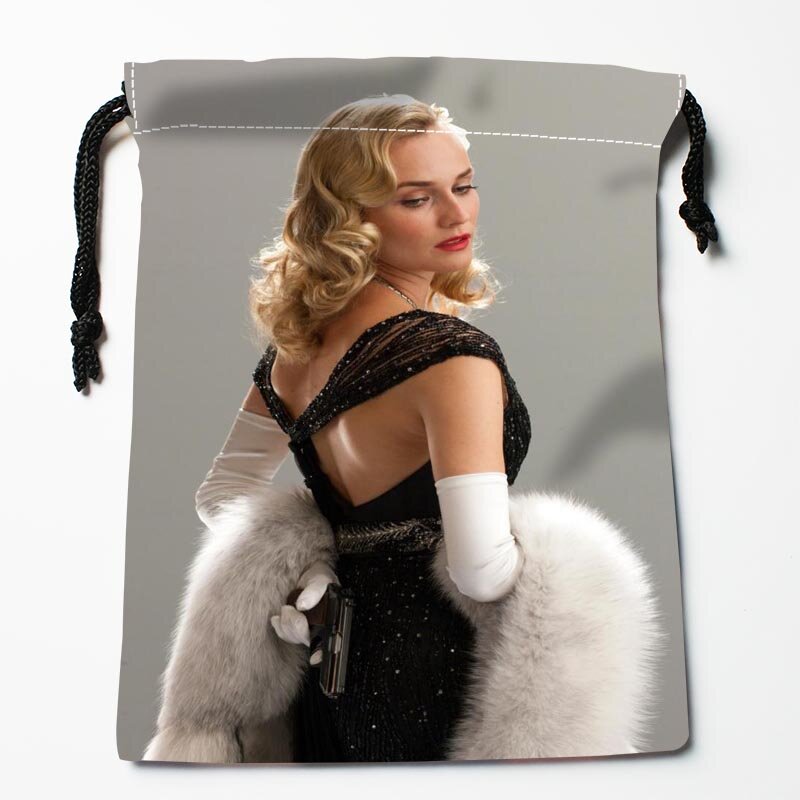 New Arrive  Diane.Kruger Drawstring Bags Custom Storage Bags Storage Printed gift bags More Size 18*22cm DIY your picture