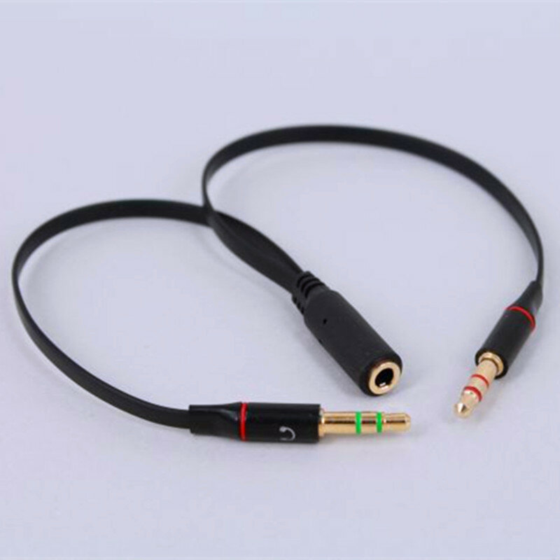 Wysokiej jakości 3.5mm złącze mini jack 1 żeńskie do 2 męskich (zestaw słuchawkowy + mikrofon) Y Splitter słuchawki dźwięk komputerowy kabel