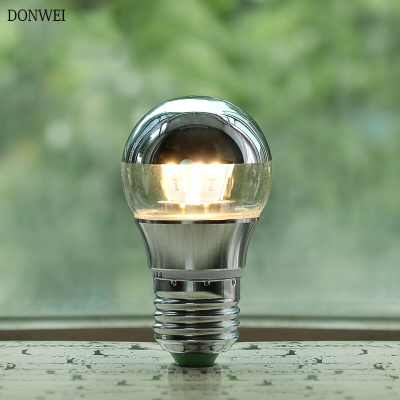 DONWEI LED Bulb E27 E14 LED Lamp 5W 7W Energy Saving Half Silvering Shadowless LED Light Bulb 220V 110V Cold/Warm White