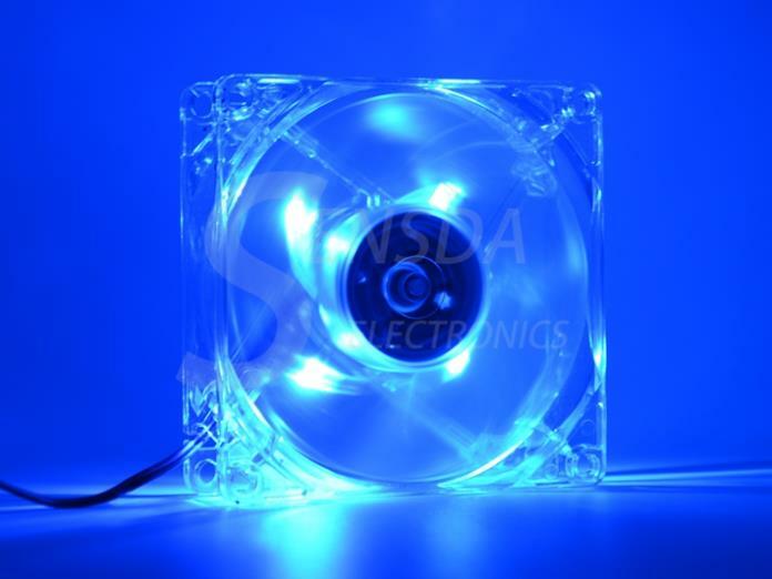 Ventilador de refrigeración silencioso para ordenador, ventilador Axial de 80mm con Led 4ea 8025, 8cm, CC silenciosa, 12V, LED luminoso, chasis Molex, enchufe 4D
