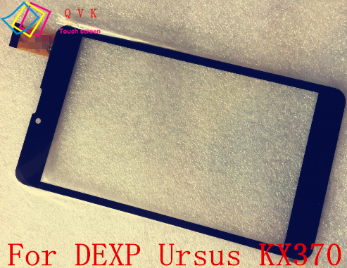 Panel digitizer kaca layar sentuh, panel digitizer kaca, layar sentuh kapasitif pc, tablet Dexp ursus KX370, hitam, 7 inci