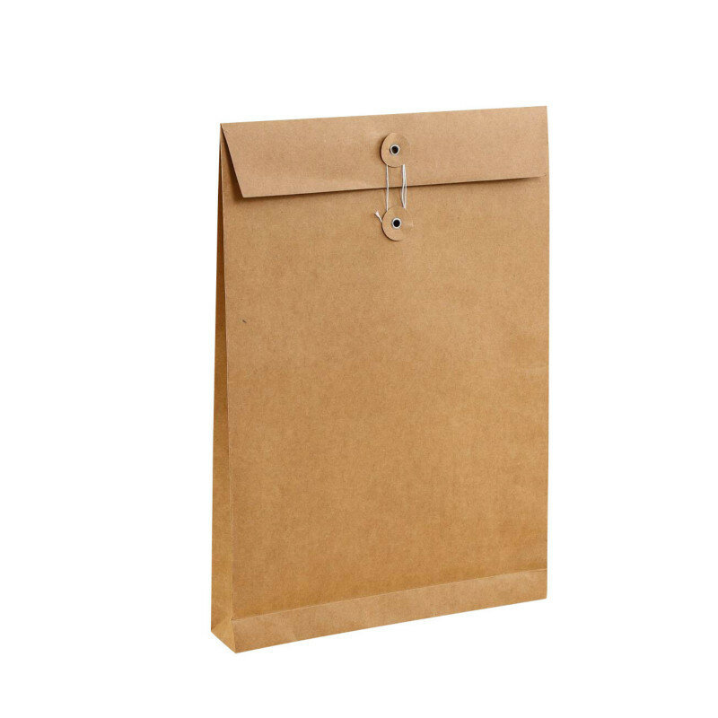 20pcs A4 A5 Kraft Paper Envelope File Organizer Document Bag 200G/250G garment storage bags Multiple sizes 2 hole punch folders