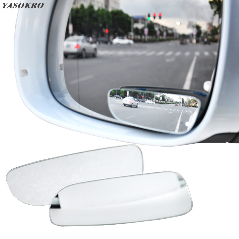 Espejo de punto ciego para coche, espejo convexo de gran angular ajustable, rotación de 360 grados, Seguridad, 1 par