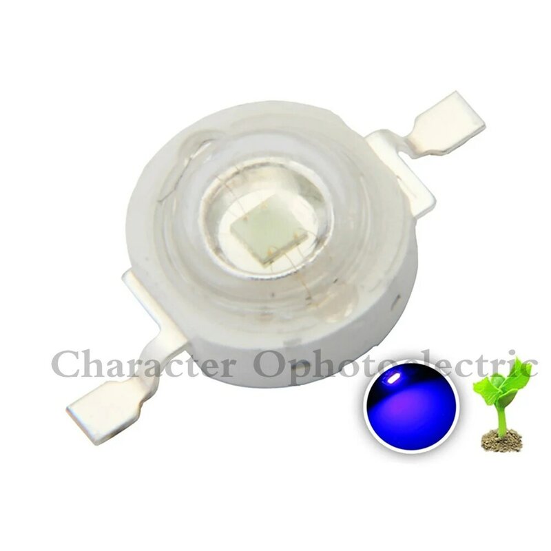 100pcs 3W LED Blue High power LED lamp royal blue 445-455nm 700mA 3.2-3.4V 50-60LM 45mil Taiwan Lamp
