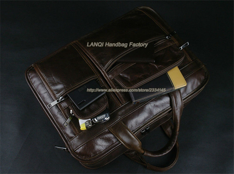 Luksusowe prawdziwej skóry męska teczki biznes torba skórzana torba na ramię torba na ramię dla mężczyzn Laptop teczka darmowa wysyłka