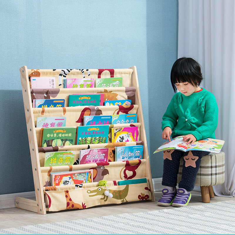 Solidny regał z drewna łatwa instalacja półka na książki dziecięca książka obrazkowa stojak salon meble do domowego biura półka na zabawki